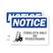 Signmission Forklifts Only No Pedestrians Sign With Symbol, 10 in W x Rectangle, Vinyl Decal OS-2PACK-NS-D-710-L-12894 - alternate 1